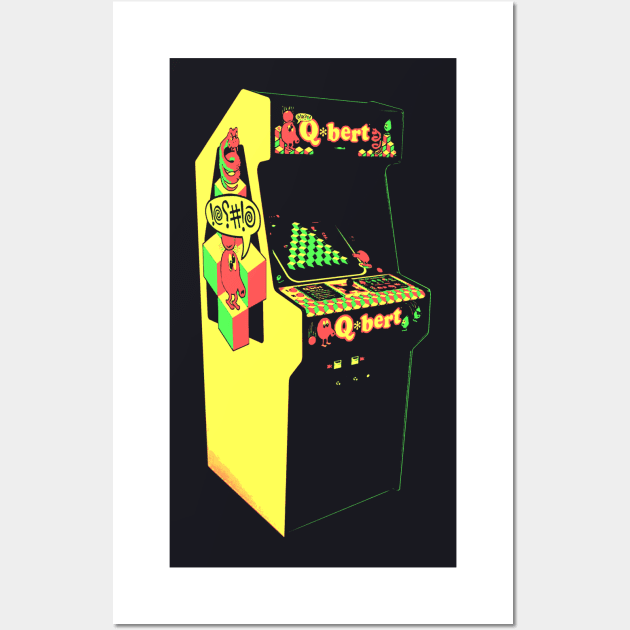 Q Bert Retro Arcade Game 2.0 Wall Art by C3D3sign